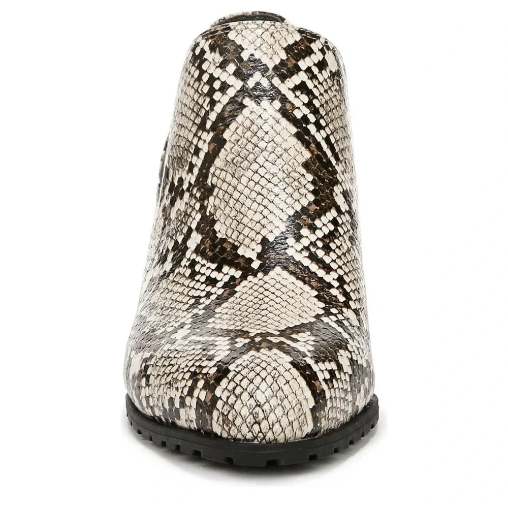 NEW Vionic Snakeskin Ankle Boots Women‎ 6.5 Block Heel Pointed Toe